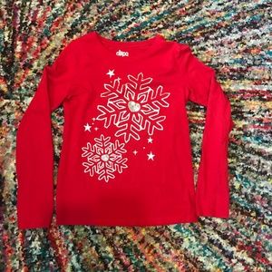 Circo Girls XL Red/Silver Christmas Shirt